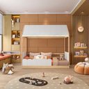 Ver imagem 1 de Cama Montessoriana Casinha com Led e grade New Garden Casatema MadeiraOriginals