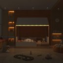 Ver imagem 5 de Cama Montessoriana Casinha com Led e grade New Garden Casatema MadeiraOriginals