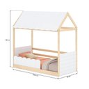 Ver imagem 6 de Cama Montessoriana Casinha com LED e Grade New Garden Casatema MadeiraOriginals Branco/Marrom