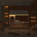 Ver imagem 5 de Bicama Infantil Casinha com LED e Janela New Garden Casatema MadeiraOriginals Branco/Marrom