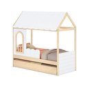 Ver imagem 3 de Bicama Infantil Casinha com LED e Janela New Garden Casatema MadeiraOriginals Branco/Marrom