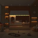 Ver imagem 3 de Bicama Infantil Casinha com Led e Janela New Garden Casatema MadeiraOriginals