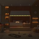 Ver imagem 3 de Bicama Infantil Casinha com Led e Grade New Garden Casatema MadeiraOriginals