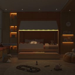 Bicama Reversivel Casinha com Telhado, Led e Grade Frontal Dupla New Garden Casatema - 3