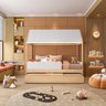 Bicama Reversivel Casinha com Telhado, Led e Grade Frontal Dupla New Garden Casatema - 2