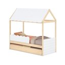 Ver imagem 4 de Bicama Infantil Casinha com LED e Grade New Garden Casatema MadeiraOriginals Branco/Marrom