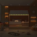 Ver imagem 3 de Bicama Infantil Casinha com LED e Grade New Garden Casatema MadeiraOriginals Branco/Marrom
