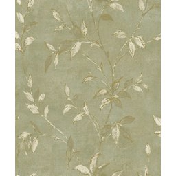 Papel de Parede Kantai Verona 1 - Folhas Verde Acinzentado - 1