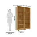 Ver imagem 3 de Conjunto de Armário Multiuso 2 Peças 100% MDF Prisma Espresso Móveis Bege/Amêndoa/Off White