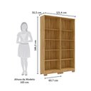 Ver imagem 3 de Conjunto de Armário Multiuso 2 Peças 100% Mdf Prisma Espresso Móveis