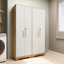 Ver imagem 1 de Conjunto de Armário Multiuso 2 Peças 100% Mdf Prisma Espresso Móveis