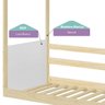 Bicama Reversivel Casinha com Telhado e Led, com Janela, Grade e Escadinha New Garden Casatema - 6