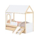 Ver imagem 4 de Bicama Infantil Casinha com Led, Janela e Escadinha New Garden Casatema MadeiraOriginals