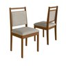 Conjunto Sala Jantar Mesa Tampo Bp Pés Madeira Maciça 6 Cadeiras Madeira - 7
