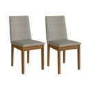 Ver imagem 7 de Conjunto Sala de Jantar Mesa com Tampo em Bp, Pés Madeira Maciça 6 Cadeiras Madeira