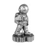 Estatueta Mini Astronauta De Resina Decoração Prata 11,5x6,5 - 1