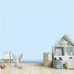 Papel de Parede Adesivo Bolinha Azul 1,5 Metros o Rolo Np358 - 3