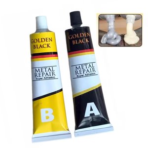 Super Cola Epoxi Reparo Metal Aluminio Aço Secagem Rapida Vazamento Resistente Ab.midia Bsl3324-1