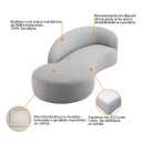 Ver imagem 4 de Divã Recamier Orgânico França 220cm Lado Esquerdo Bouclé