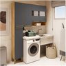 Conjunto para Lavanderia com 2 Peças 100% Mdf com Vidro Reflecta Itália Espresso Móveis - 3