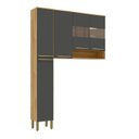 Ver imagem 2 de Conjunto para Lavanderia com 2 Peças 100% Mdf com Vidro Reflecta Itália Espresso Móveis