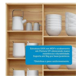 Conjunto para Lavanderia com 2 Peças 100% Mdf com Vidro Reflecta Itália Espresso Móveis - 7