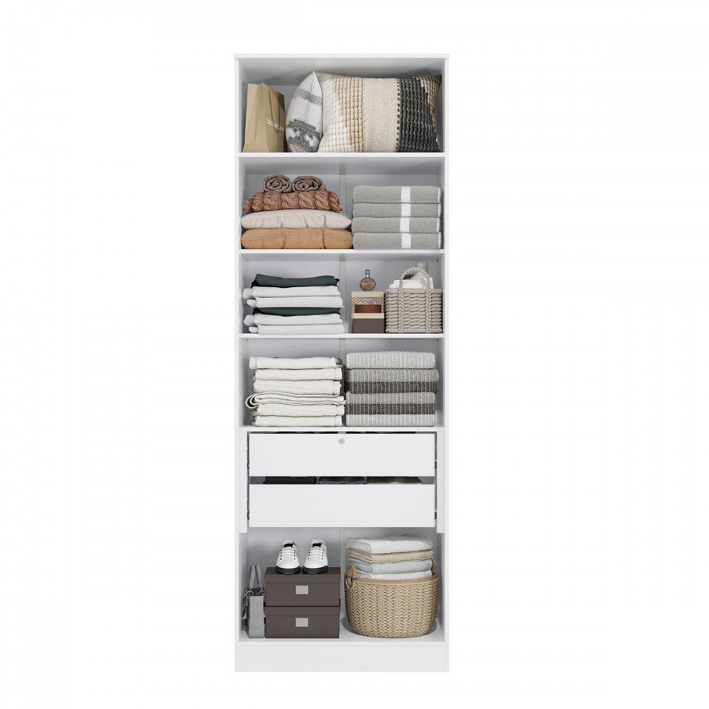 Modulo Guarda-roupa Adapt 2 Gavetas Branco - Kappesberg | MadeiraMadeira