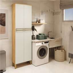 Conjunto de Armário Multiuso com 2 Peças 100% Mdf Itália Espresso Móveis - 3