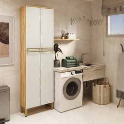 Conjunto de Armário Multiuso com 2 Peças 100% Mdf Itália Espresso Móveis - 1