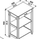 Ver imagem 3 de Carrinho de Churrasco 1 Gaveta+1 Prateleira  100% madeira maçiça 