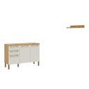 Ver imagem 2 de Conjunto para Lavanderia com 2 Peças 100% MDF Itália Espresso Móveis Bege/Amêndoa/Off White