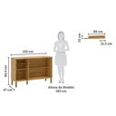 Ver imagem 3 de Conjunto para Lavanderia com 2 Peças 100% MDF Itália Espresso Móveis Cinza/Amêndoa/Chumbo