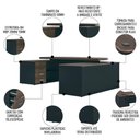 Ver mais imagens de Conjunto Escritório Home Office 3 Peças Corp A06 Charuto-preto - Mpozenato