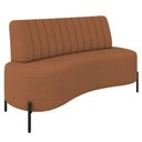 Ver imagem 1 de Sofá 2 Lugares 160cm Pés Aço Preto Tamar Z08 Boucle Terracota - Mpozenato