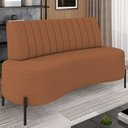 Ver imagem 5 de Sofá 2 Lugares 160cm Pés Aço Preto Tamar Z08 Boucle Terracota - Mpozenato