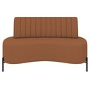 Ver imagem 2 de Sofá 2 Lugares 160cm Pés Aço Preto Tamar Z08 Boucle Terracota - Mpozenato