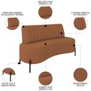 Ver imagem 6 de Sofá 2 Lugares 160cm Pés Aço Preto Tamar Z08 Boucle Terracota - Mpozenato