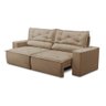 Sofá Retrátil e Reclinável 3 lugares com Molas 1,80m Livia Suede Cappuccino Adonai Estofados - 6