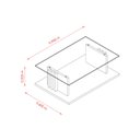 Ver imagem 4 de Mesa de Centro para Sala de Estar Retangular Frizz
