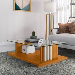 Mesa de Centro para Sala de Estar Retangular Frizz - 1