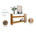 Ver imagem 5 de Aparador para Sala de Estar Frisado Tampo de Vidro 2 Prateleiras Frizz