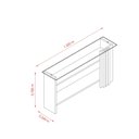 Ver imagem 4 de Aparador para Sala de Estar Frisado Tampo de Vidro 2 Prateleiras Frizz