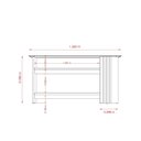 Ver imagem 5 de Aparador para Sala de Estar Frisado Tampo de Vidro 2 Prateleiras Frizz