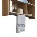 Ver imagem 5 de Armário Espelheira para Banheiro 80cm com 1 Porta 4 Nichos e Toalheiro P1042