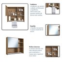 Ver imagem 7 de Armário Espelheira para Banheiro 80cm com 1 Porta 4 Nichos e Toalheiro P1042