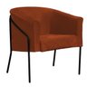 Kit 08 Poltrona Cadeira Roni Luxo Industrial Ferro Preto Suede Terracota Telha - Ahazzo Móveis AHAZZ - 3