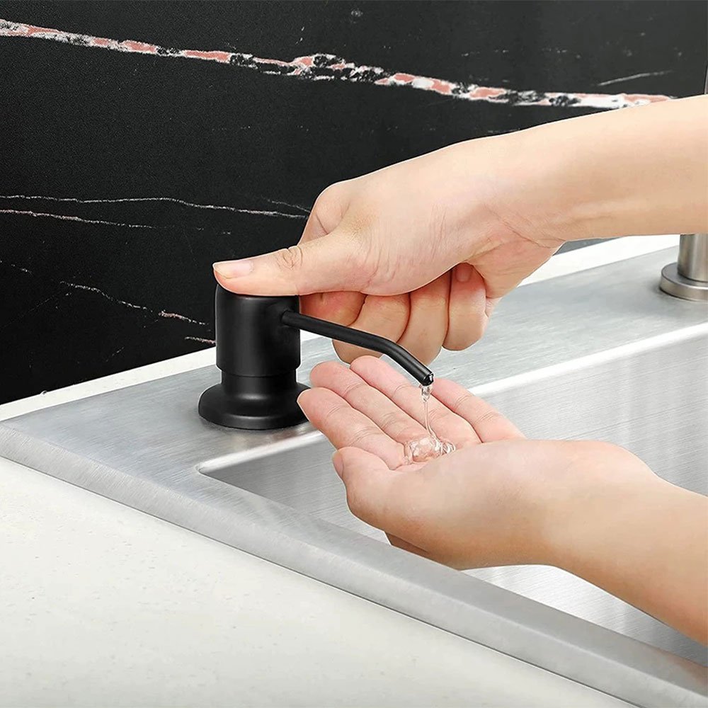 Dispenser Dosador Mangueira Flexivel Embutir Sabao Detergente Liquido Suporte Pia Cozinha Banheiro T - 4