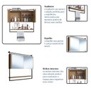 Ver imagem 7 de Armário Espelheira para Banheiro 80cm com 1 Prateleira Externa e Toalheiro Estilo Industrial P1043