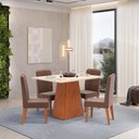 Ver imagem 3 de Conjunto de Mesa Dj Móveis Dulce com 4 Cadeiras Lia