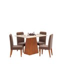 Ver imagem 1 de Conjunto de Mesa Dj Móveis Dulce com 4 Cadeiras Lia